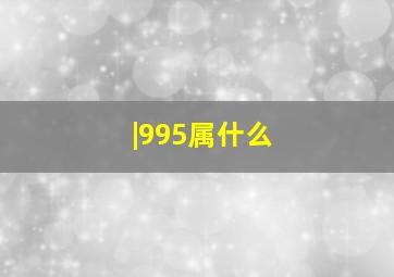 |995属什么